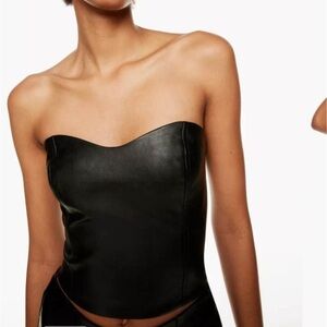 Aritzia leather tube top